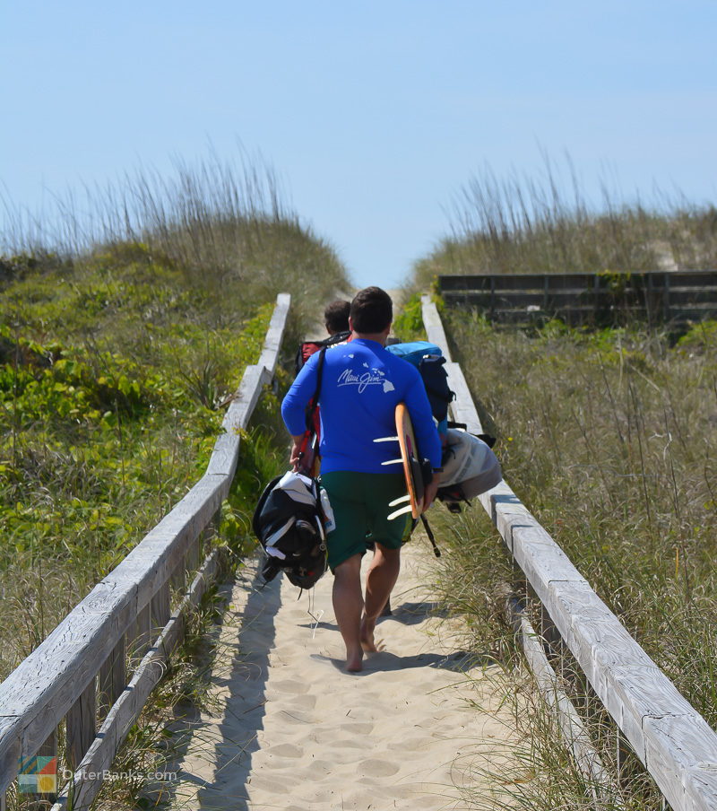 Surfing in Hatteras is popular almost year round