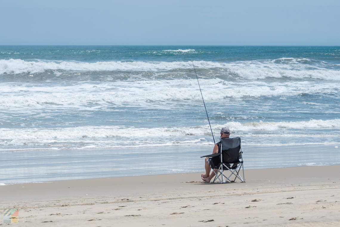 Surf fishing in Nags Head NC